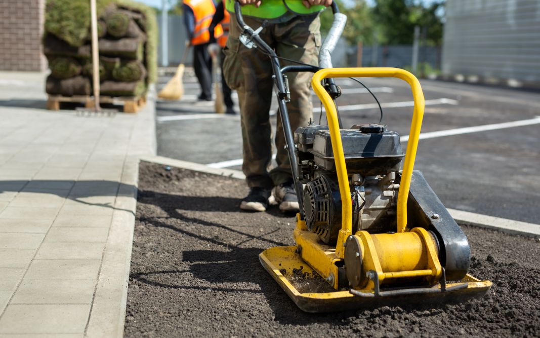 commercial paving electric vibrating roller